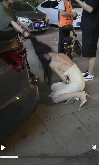 《白裙女子被抓头发跳河》完整版在线观看-白裙女子被抓头发跳河事件始末全记录-湘E车牌女子坠河后续高清无广告播放